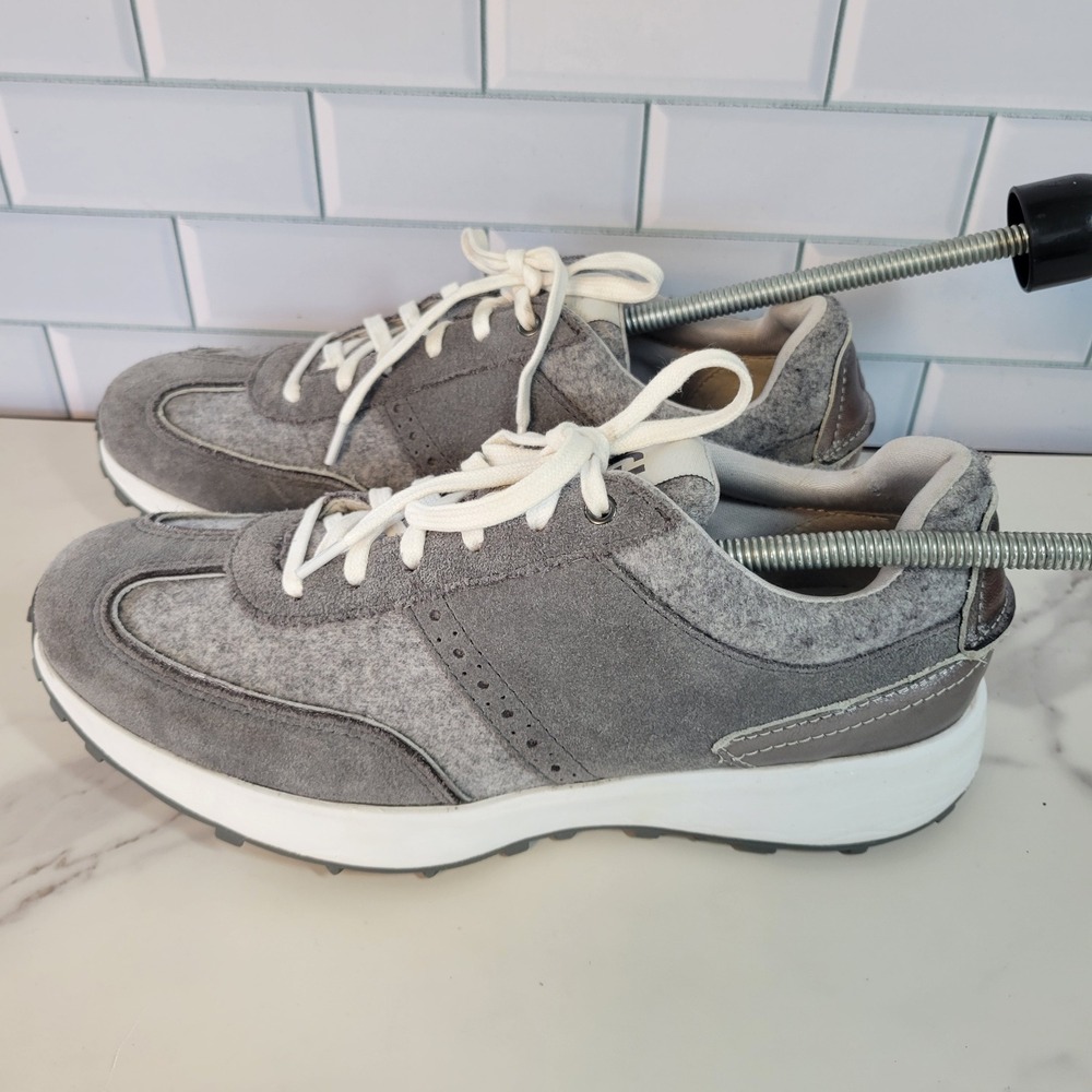 Cole Haan Grand Crosscourt Meadow Runner Sneakers Womens 8.5 B Grey Suede
